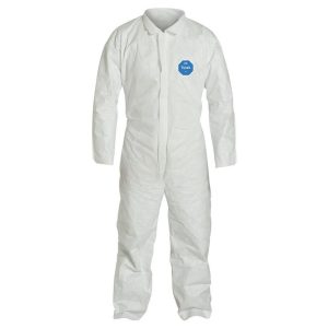 DUPONT Disposable Coveralls: Particle Protection, Size 4X-Large, 1.2000 oz, Tyvek 400 TY120SWH TY120SWH4X002500