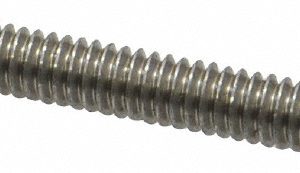 ALL AMERICA THREADED PRODUCTS Fully Threaded Stud: 1/4-20, 2" OAL 45747