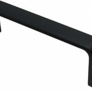 J.W. WINCO 7.05" Center to Center, Black Matte Finish Plastic Pull Handle 8300881