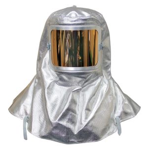 CHICAGO PROTECTIVE APPAREL Arc Flash & FR Hoods; Protection Type: Flame ; Hood Type: Hood ; Size: Universal ; Color: Silver ; Hood Material: Kevlar ; Window Material: Polycarbonate 0647-AKV
