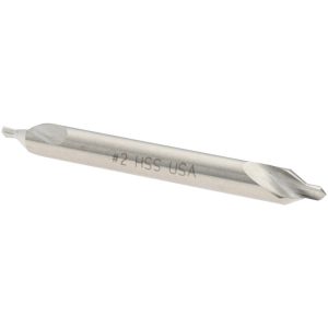 TITAN USA Combination Drill & Countersink: #2, 3/16" Body Dia, 118 deg, High-Speed Steel CS10002