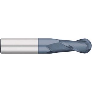 TITAN USA Ball End Mill: 1/16" Dia, 1/4" LOC, 2 Flute, Solid Carbide TC11104