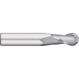 TITAN USA Ball End Mill: 1/4" Dia, 3/4" LOC, 2 Flute, Solid Carbide TC11016