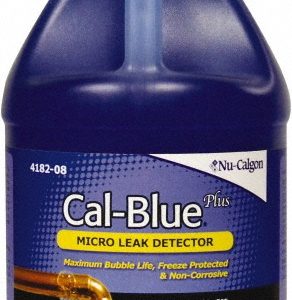 NU-CALGON Chemical Detectors, Testers & Insulators; Type: Gas Leak Detector; Container Type: Plastic Bottle; Container Size: 1 gal (US); 1 Gal.; Minimum Working Temperature: 5.0 °F; Function: Detects Leaks On All Types Of Tubing; or Other Systems Under Air; Valves; 4182-08