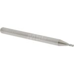 ACCUPRO Ball End Mill: 0.0394" Dia, 0.0787" LOC, 4 Flute, Solid Carbide 07337868