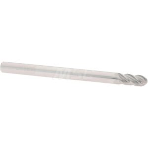 ACCUPRO Ball End Mill: 0.1181" Dia, 0.2362" LOC, 4 Flute, Solid Carbide 07337900