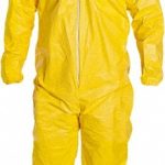 DUPONT Disposable Coveralls: Size Large, 2.50 oz, Tychem 2000, Zipper Closure QC122SYLLG001200