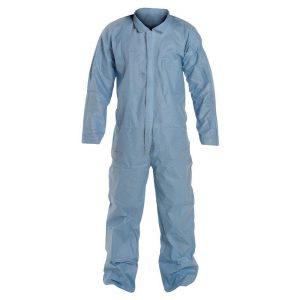 DUPONT Disposable Coveralls: Flame & Retardant Protection, Size Medium, 2.4000 oz, ProShield 6 SFR, Stormflaps Closure TM120SBUMD002500