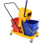 PRO-SOURCE 63 Qt Plastic Bucket & Wringer AF08073