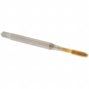 OSG Thread Forming Tap: #4-40 UNC, 2B Class of Fit, Modified Bottoming Chamfer, Cobalt, TiN Finish 1400105505