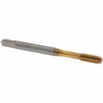 OSG Thread Forming Tap: #8-32 UNC, 2B Class of Fit, Modified Bottoming Chamfer, Cobalt, TiN Finish 1400114505