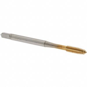 OSG Thread Forming Tap: #6-32 UNC, 2B Class of Fit, Plug Chamfer, Cobalt, TiN Finish 1400111505