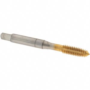 OSG Thread Forming Tap: 1/4-20 UNC, Plug Chamfer, Cobalt, TiN Finish 1400127105
