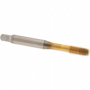 OSG Thread Forming Tap: M6x1 Metric Coarse, 6H Class of Fit, Modified Bottoming Chamfer, Cobalt, TiN Finish 1410103905