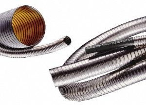 KURIYAMA OF AMERICA 6" ID x 6-1/8" OD, -60 to 750&deg;F, Galvanized Steel Unlined Flexible Metal Duct Hose HTG41000600X25