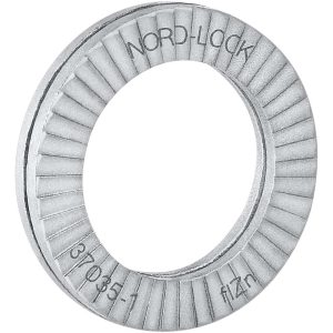 NORD-LOCK Wedge Lock Washer: 0.654" OD, 0.414" ID, Steel, Grade 2, Zinc-Plated 10090042