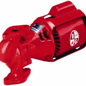 BELL & GOSSETT 1/12 hp, 14-7/8" Long, 1 Phase, Cast Iron Housing, Polypropylene Impeller, Inline Circulator Pump 106189
