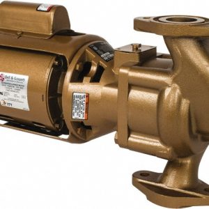 BELL & GOSSETT 1/6 hp, 15-3/8" Long, 1 Phase, Bronze Housing, Phenolic Impeller, Inline Circulator Pump 102213LF