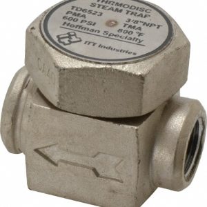 HOFFMAN SPECIALITY Stainless Steel Thermodisc Steam Trap: 3/8" Pipe, 600 psi, Threaded 405151