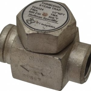 HOFFMAN SPECIALITY Stainless Steel Thermodisc Steam Trap: 1/2" Pipe, 600 psi, Threaded 405152