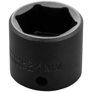PROTO Impact Socket: 3/8" Drive, 24mm Socket, Hex Drive J7224M