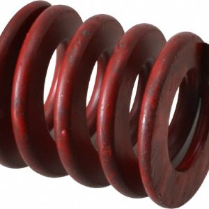ASSOCIATED SPRING RAYMOND Die Spring: 1" Hole Dia, 1/2" Rod Dia, 1" Free Length, Red 104-504