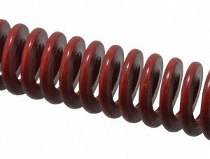 ASSOCIATED SPRING RAYMOND Die Spring: 1-1/4" Hole Dia, 5/8" Rod Dia, 7" Free Length, Red 104-628