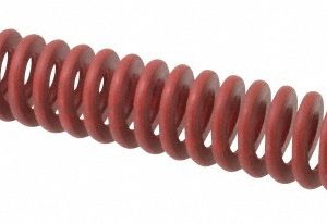 ASSOCIATED SPRING RAYMOND Die Spring: 1-1/2" Hole Dia, 3/4" Rod Dia, 10" Free Length, Red 104-740
