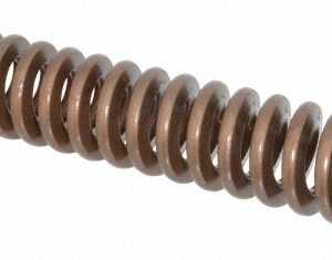 ASSOCIATED SPRING RAYMOND Die Spring: 2" Hole Dia, 1" Rod Dia, 12" Free Length, Gold 105-848