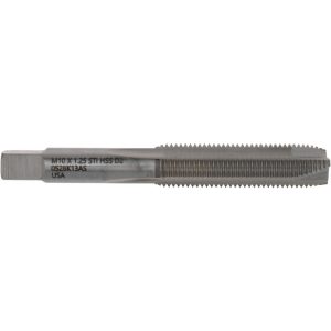 HERTEL Spiral Point STI Tap: M10 x 1.25 Metric Fine, 3 Flutes, Plug, High Speed Steel, Bright/Uncoated K007289AS