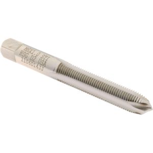 HERTEL Spiral Point STI Tap: M8 x 1 Metric Fine, 3 Flutes, Plug, High Speed Steel, Bright/Uncoated K007287AS