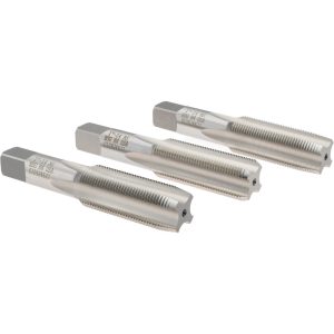 HERTEL Tap Set: 1-14 UNS, 4 Flute, High Speed Steel, Bright Finish K008943AS