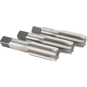 HERTEL Tap Set: 1-1/4-12 UNF, 6 Flute, High Speed Steel, Bright Finish K008947AS