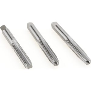 HERTEL Tap Set: 1/4-20 UNC, 4 Flute, High Speed Steel, Bright Finish K008975AS