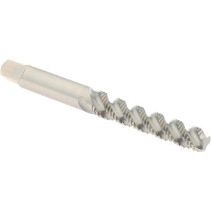 HERTEL #10-32 UNF, 3 Flute, 52&deg; Helix, Bottoming Chamfer, Bright Finish, High Speed Steel Spiral Flute STI Tap K007315AS