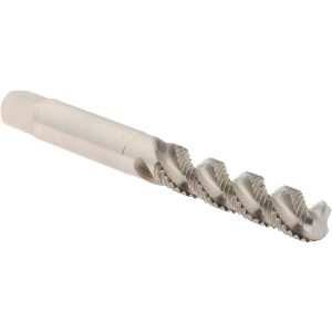 HERTEL 1/4-28 UNF, 3 Flute, 52&deg; Helix, Bottoming Chamfer, Bright Finish, High Speed Steel Spiral Flute STI Tap K007322AS