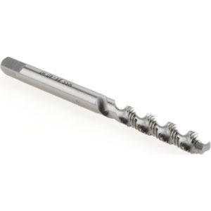 HERTEL #4-40 UNC, 2 Flute, 52&deg; Helix, Bottoming Chamfer, Bright Finish, High Speed Steel Spiral Flute STI Tap K007302AS