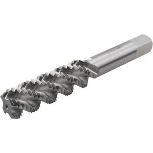 HERTEL M12x1.75 Metric Coarse/EGM, 3 Flute, 52&deg; Helix, Bottoming Chamfer, Bright Finish, High Speed Steel Spiral Flute STI Tap K007369AS