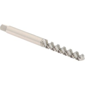 HERTEL #6-32 UNC, 3 Flute, 52&deg; Helix, Bottoming Chamfer, Bright Finish, High Speed Steel Spiral Flute STI Tap K007308AS