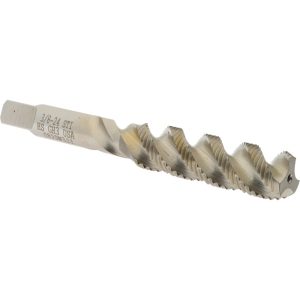 HERTEL 3/8-24 UNF, 3 Flute, 52&deg; Helix, Bottoming Chamfer, Bright Finish, High Speed Steel Spiral Flute STI Tap K007333AS