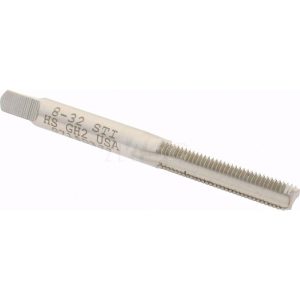 HERTEL Hand STI Tap: #8-32 UNC, H2, 3 Flutes, Bottoming Chamfer K007025AS