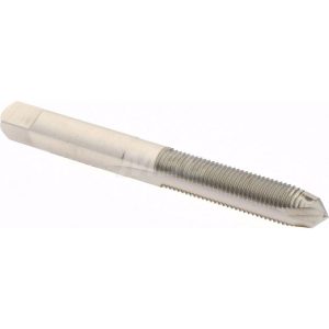 HERTEL Spiral Point STI Tap: 1/4-28 UNF, 2 Flutes, Plug, High Speed Steel, Bright/Uncoated K007056AS