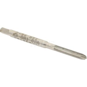 HERTEL Spiral Point STI Tap: #2-56 UNC, 2 Flutes, Plug, High Speed Steel, Bright/Uncoated K007100AS