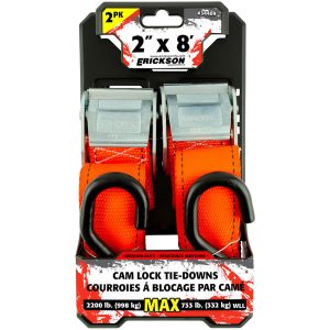 ERICKSON MANUFACTURING Web Sling: 2" Wide, 8' Long, 733 lb Vertical, 2,200 lb Choker 34409