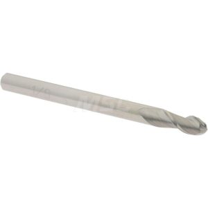 ACCUPRO Ball End Mill: 0.125" Dia, 0.25" LOC, 2 Flute, Solid Carbide 07760234