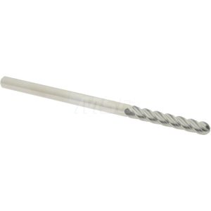 ACCUPRO Ball End Mill: 0.125" Dia, 0.75" LOC, 4 Flute, Solid Carbide 07761141