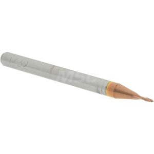 ACCUPRO Ball End Mill: 0.0313" Dia, 0.0938" LOC, 2 Flute, Solid Carbide 07766421