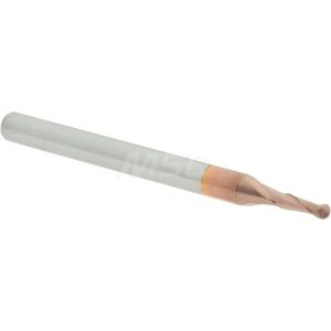 ACCUPRO Ball End Mill: 0.0625" Dia, 0.1875" LOC, 2 Flute, Solid Carbide 07766454