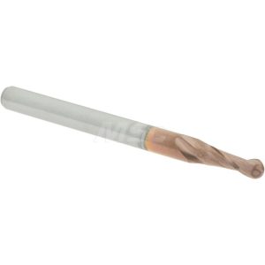 ACCUPRO Ball End Mill: 0.0938" Dia, 0.2813" LOC, 2 Flute, Solid Carbide 07766488