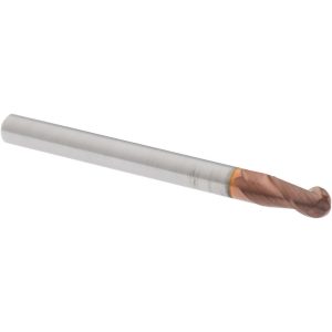 ACCUPRO Ball End Mill: 0.125" Dia, 0.25" LOC, 2 Flute, Solid Carbide 07766512